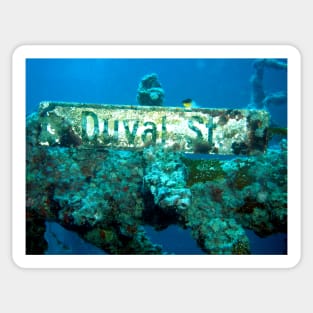 Duval Street Underwater Sign at Vandenberg Wreck Site Sticker